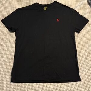 Polo by Ralph Lauren Black V-Neck Tee
